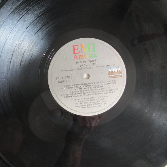 Stray Cats, Built for Speed, VG+, Vintage, Vinyl, Album, Music, 80s, Rock - Picture 5 of 6